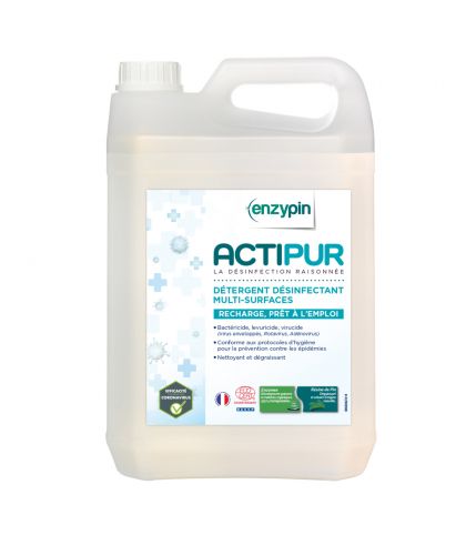 ENZYPIN ACTIPUR - DETERGENT DESINFECTANT MULTI-SURFACES PRET A L'EMPLOI / BIDON DE 5 L