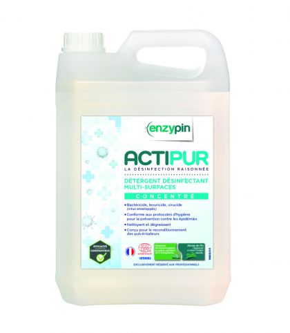 ENZYPIN ACTIPUR - DETERGENT DESINFECTANT MULTI-SURFACES CONCENTRE / BIDON DE 5 L