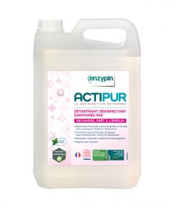 ENZYPIN ACTIPUR - DETERGENT DESINFECTANT SANITAIRES PRET A L'EMPLOI / BIDON DE 5 L