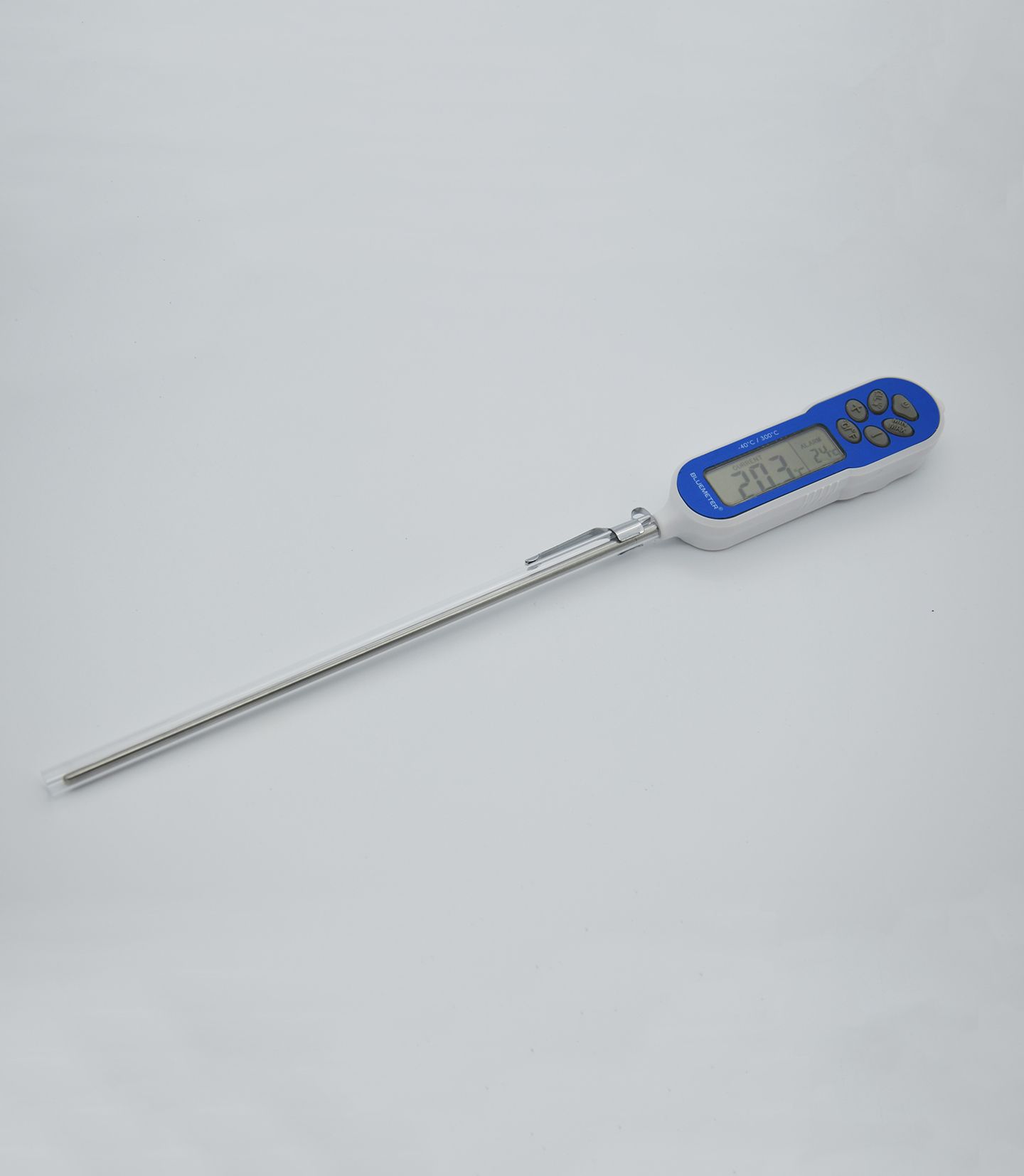 THERMOMÈTRE NUMERIQUE AVEC SONDE FIXE INOX 20CM - BLUEMETER, Maté