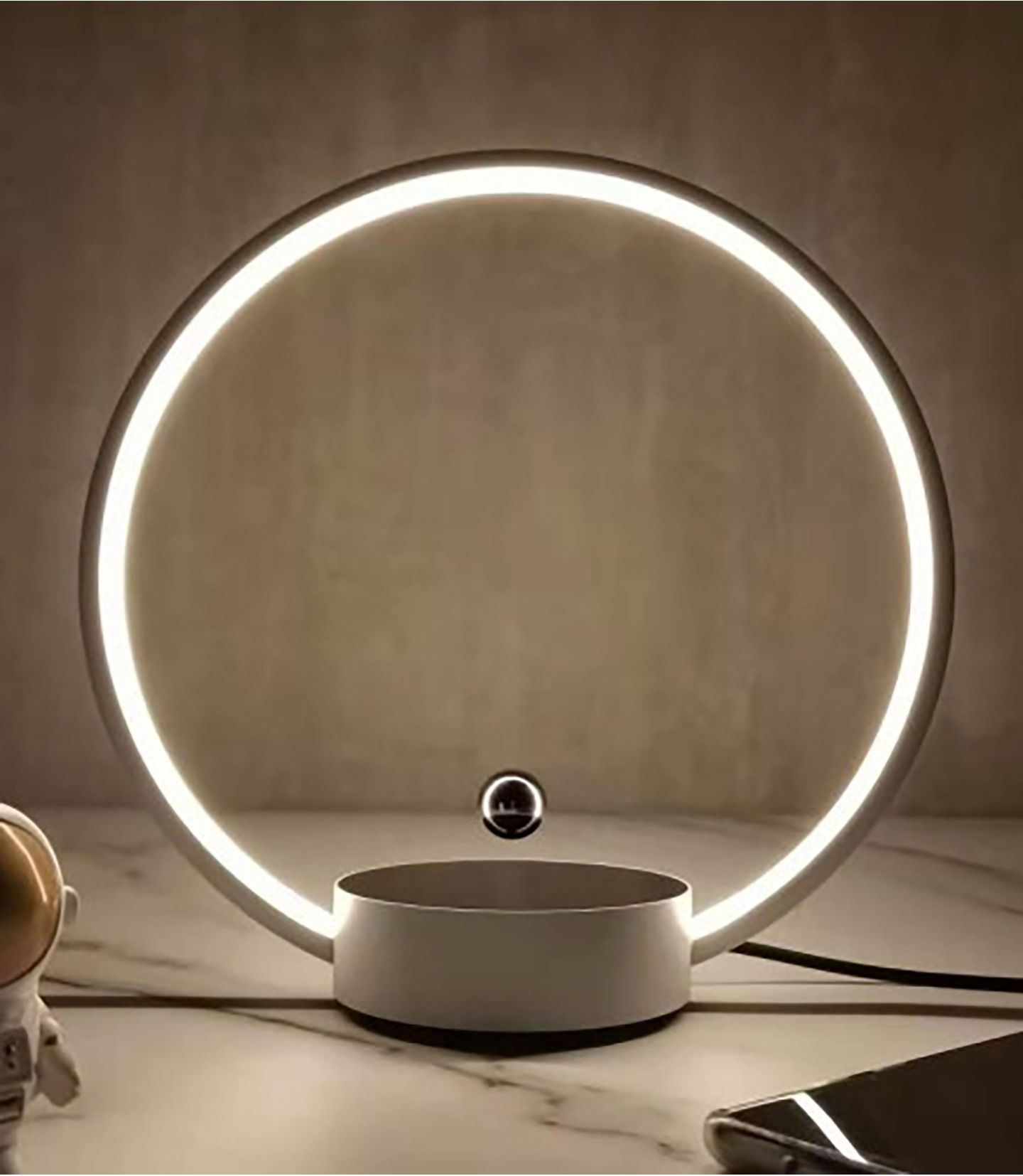 LAMPE LED CIRCLO - BASE COULEUR BLANCHE SATINEE