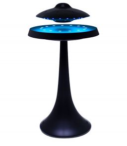 ENCEINTE SANS FIL SOUCOUPE VOLANTE AVEC SOCLE ELECTROMAGNETIQUE NOIRE