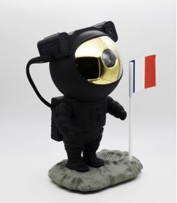 PROJECTEUR D'ETOILES ASTRONAUTE NOIR ET OR / ENCEINTE BLUETOOTH