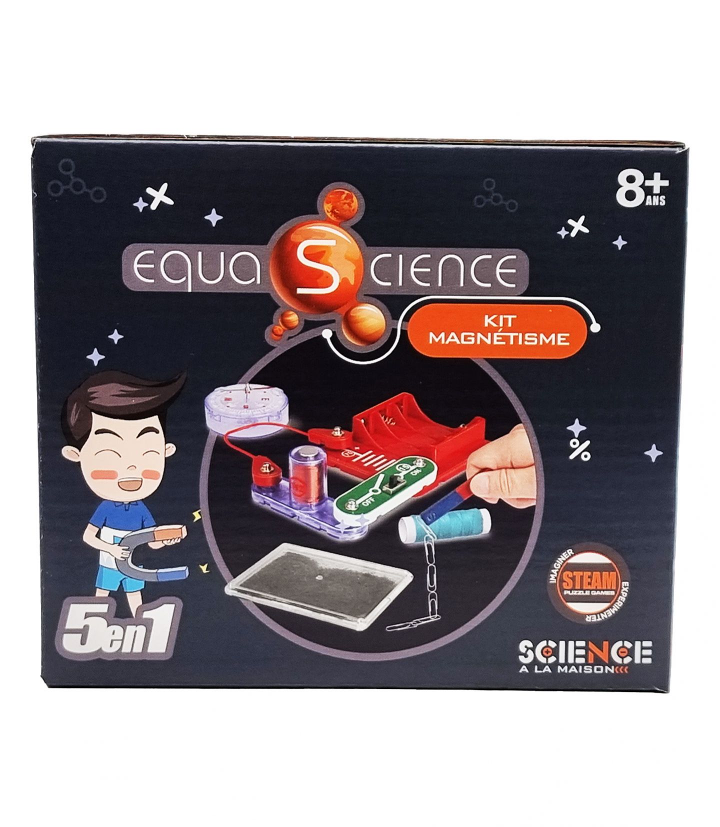 Kit expériences scientifique : magnétisme, aimant, boussole, jeu Kraul