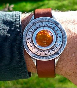 BRACELET CADRAN SOLAIRE TEMPUS BLEU