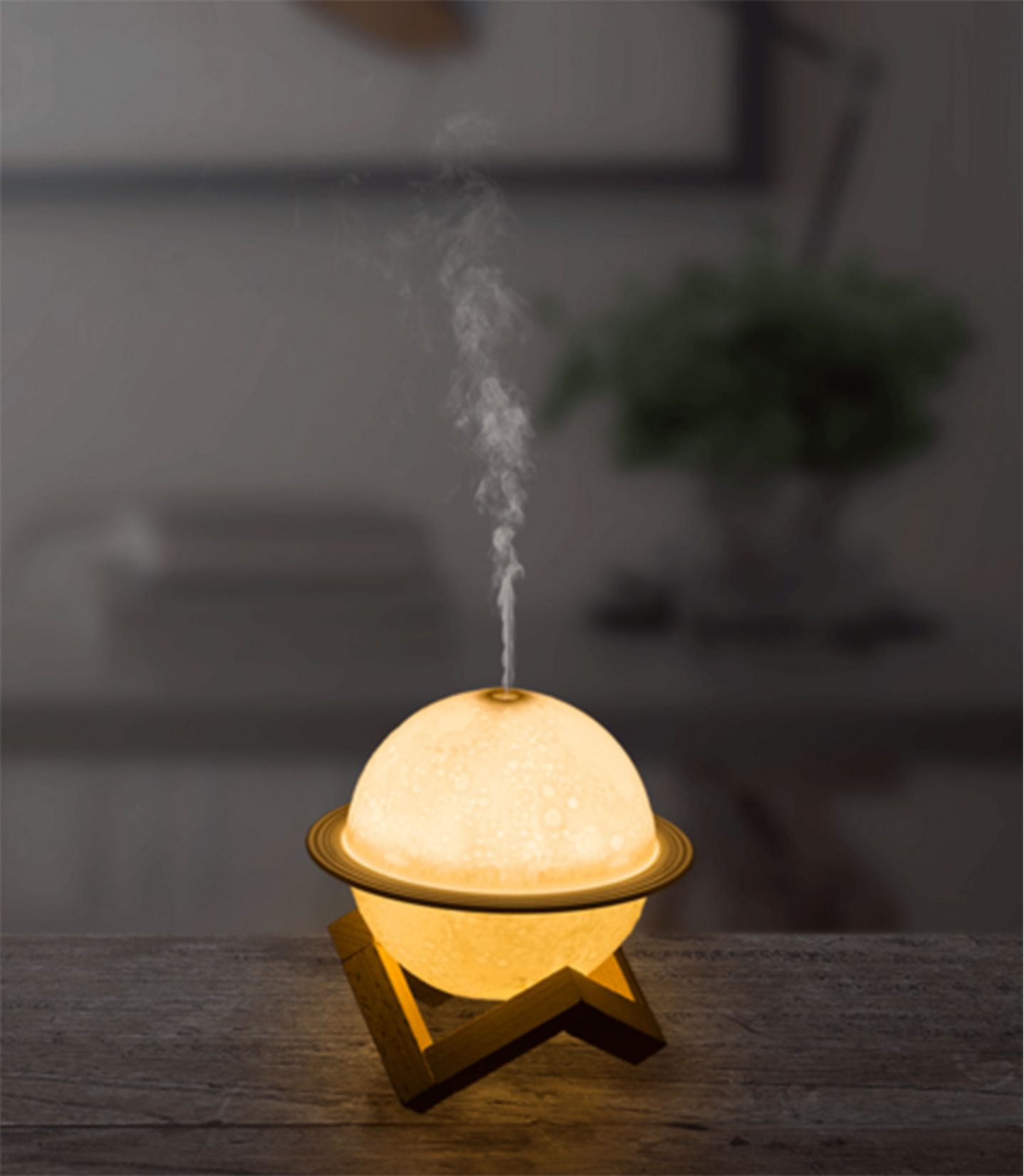 HUMIDIFIEUR ET DIFFUSEUR D'HUILES ESSENTIELLES EN FORME DE PLANETE