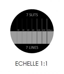 JETON DE DIFFRACTION 7 FENTES ET 7 FILS