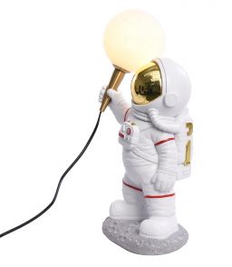 LAMPE ASTRONAUTE DEBOUT OR