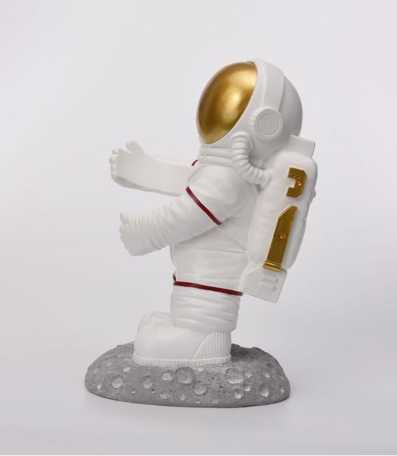 ASTRONAUTE SUPPORT DE BOUTEILLE OR