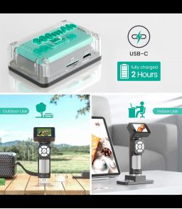 MICROSCOPE PORTABLE AVEC LCD 2 POUCES