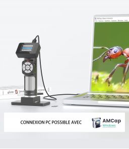 MICROSCOPE PORTABLE AVEC LCD 2 POUCES